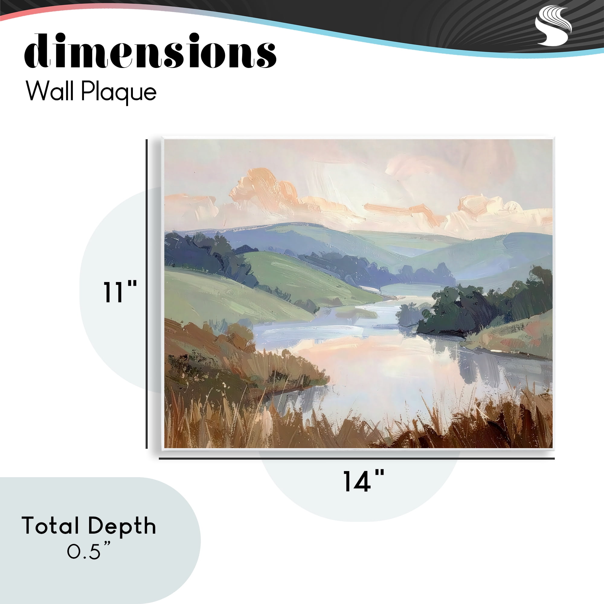 Stupell Industries Muted Distant Mountains Wall Plaque Art, design by Alonza Saunders