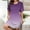 Purple, variant on Fnooota Women's Plus Size Dresses, Gradient Summer Short Sleeve Loose Midi Dresses Yellow Size 4XL