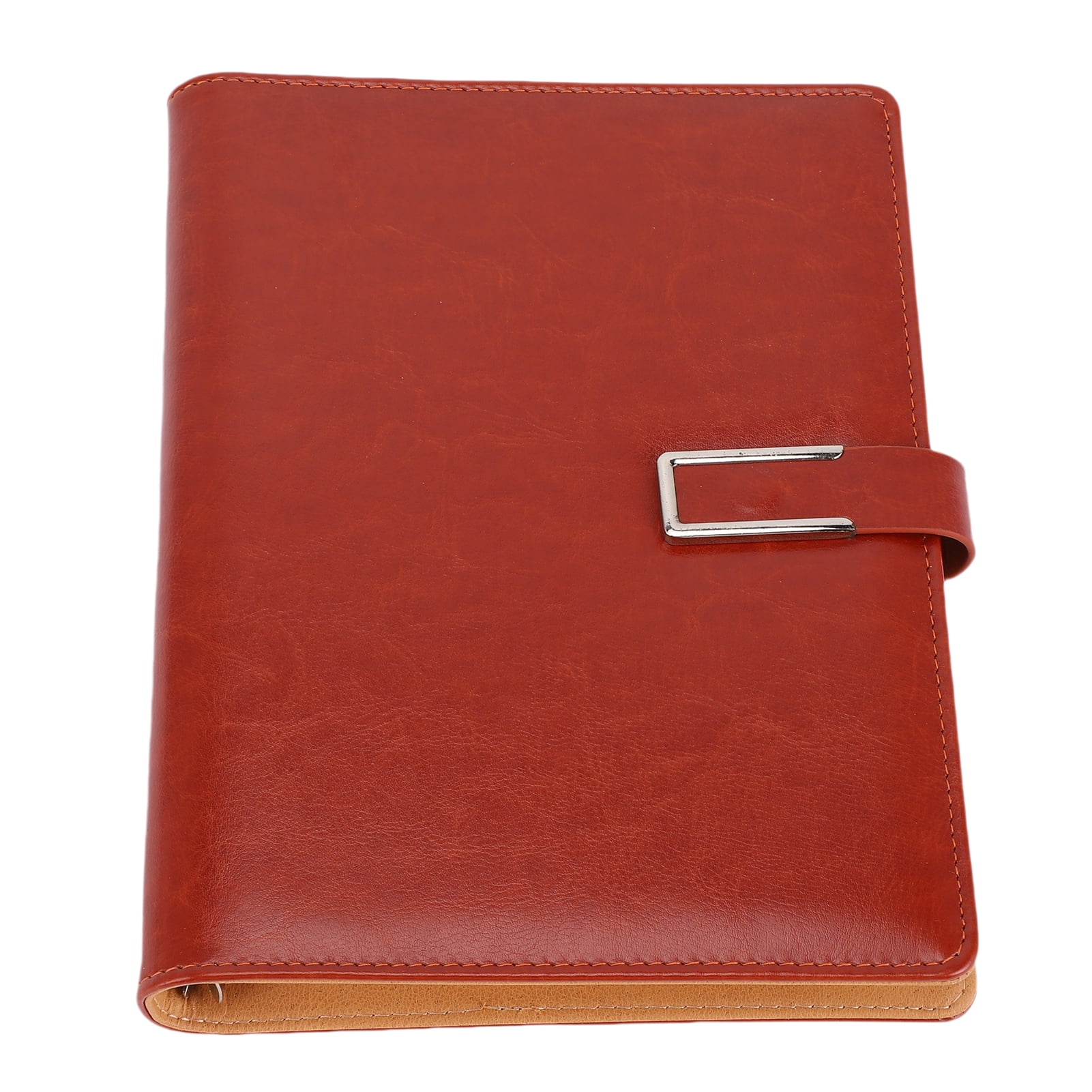 M Buder A5 Binder 6 Rings PU Leather Magnetic Closure Refillable Notebook Binder with 80 Sheets Lined Paper, Durable A5 Planner Binder 9.25 x 7.09 in / 23.5 x 18 cm for Office School Home Use