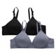 thumbnail image 1 of Puntoco Sujetadores cómodos para mujer, estilo sin aros de acero, estampados, con botones en el medio, transpirables, para uso diario, 1 of 4