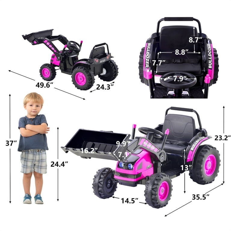 Pink hotsell digger toy
