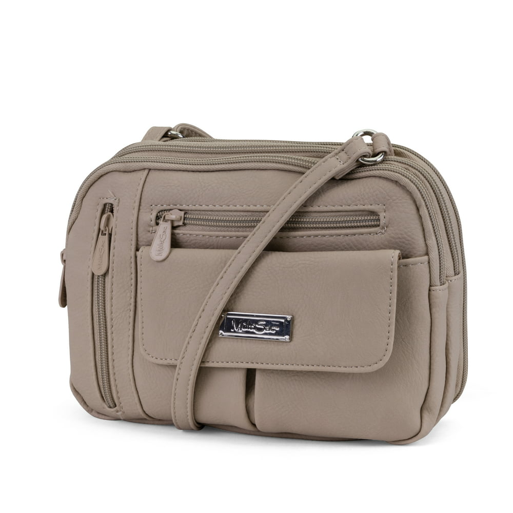 Multisac Zippy Triple Compartment Crossbody Bag for Women - Walmart.com ...