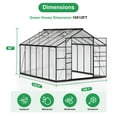 thumbnail image 2 of MUCHANT 10x12 FT Greenhouse for Outdoors, Walk-in Large Aluminum Frame Greenhouse with Quick Setup Structure and Roof Vent for Garden Backyard, Black, 2 of 7