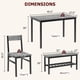thumbnail image 4 of Yeshouse Juego de Comedor para Cuatro Personas Que Ahorra Espacio con Estante de Almacenamiento y Estructura de Metal, 4 of 7