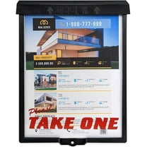 Outdoor Real Estate Brochure Box with Snap Shut Lid, Take One Document Holder Holds 100  8.5x11 Documents, Flyers, Literature and Other Outdoor Marketing Needs