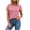 *Red, variant on VBVC Women's Crew Neck Striped Short Sleeve T-Shirt , Ladies' Casual Basic Summer Tee , Soft Daily Layering Tops For Women,Beige,S-2XL