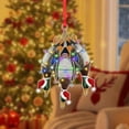 thumbnail image 2 of ViciArt Duck Christmas Ornament, Mallard Holiday Decoration, Santa Hats & Lights, 2 of 4