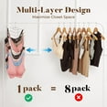 thumbnail image 4 of House Day Tank Top Hanger, 40 Hooks Capacity Foldable Wood Space Saving Hanger Closet, Organizers for Adult Dorm, 4 of 9