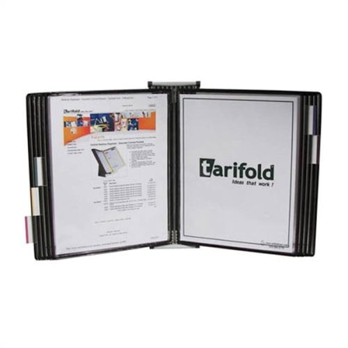 Tarifold Document Wall Display Unit,10 Black Pock W271