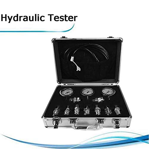 Hydraulic Pressure Gauge Test Kit 9000PSI Tester No Distortion Construction 
