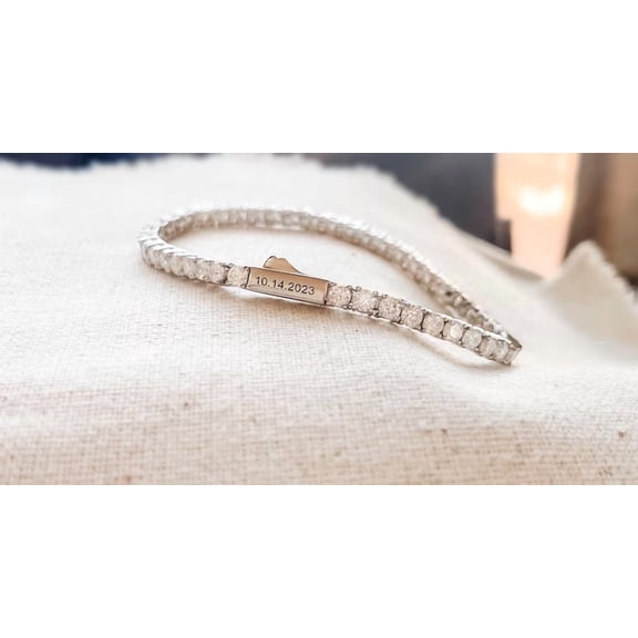 6.00 Ct Lab created Tennis Bracelet Personalized Gift for Her Tennis Chain, Sterling Silver