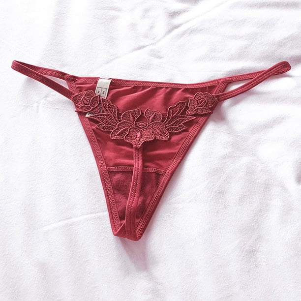 ropa interior Sexy de seda de hielo Simple para mujer, cordón para cintura baja, bragas transparentes de algodón sin costuraspangjing