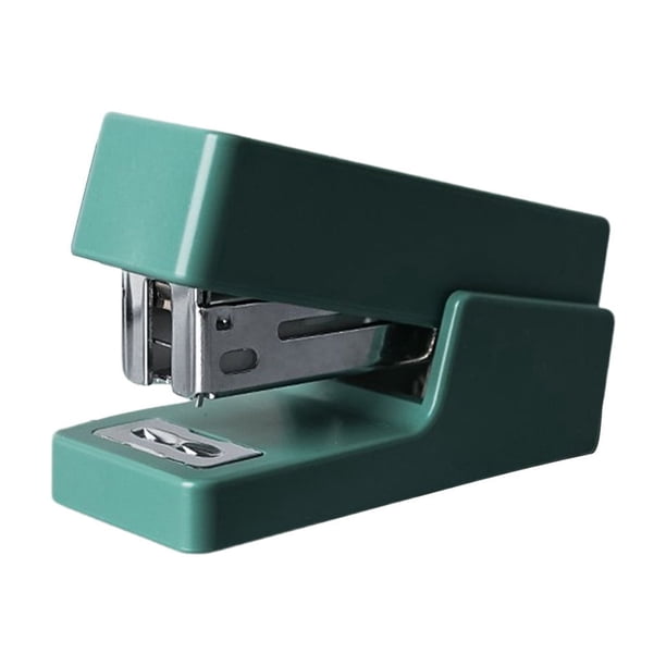 Mini grapadora compacta y portátil con mango en H para estudiantes, oficina, hogar y escuela. Capacidad para 10 hojas. Mango ergonómico. Grapadora miniatura de plástico ligera para encuadernación y