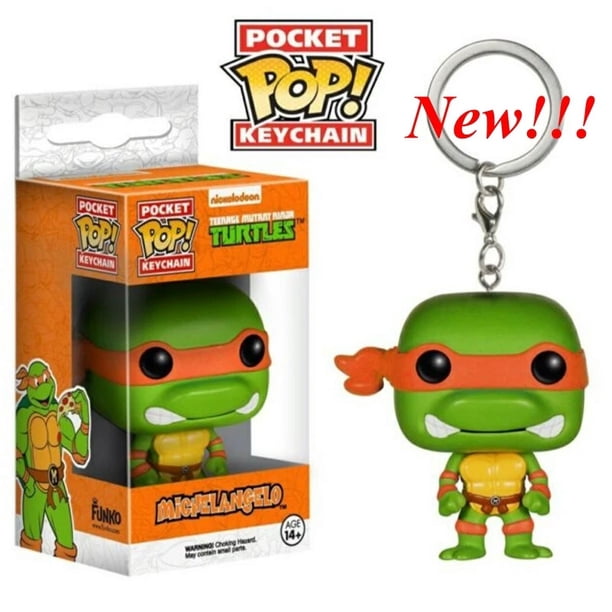 Funko pop llaveros de bolsillo de las Tortugas Ninja TMNT Leonardo Rafael Miguel Ángel Donatello Figura de acción Juguetes Accesorios llavero regalo