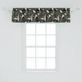 thumbnail image 2 of Ambesonne Art Nouveau Window Valance, Mother Nature Blossoms, 54" X 12", Black and Ivory, 2 of 3