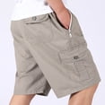 thumbnail image 4 of Men's Loose-Fit Cargo Shorts with Multiple Pockets for Casual Wear and Sports, 4 of 7