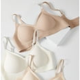 thumbnail image 4 of T-Shirt Bras for Women, Seamless Wireless No Underwire Full Coverage Bralette, Adjustable Glitter Strap Comfortable Deep V Everyday Wear Bra, 4 of 4