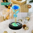 thumbnail image 5 of RYLZXChristmas Rose Gifts for Women,Birthday Gifts for Women Mom Christmas,Flowers for Delivery Prime,Blue Light Up Rose in A Glass Dome,Anniversary Rose Gift for Her Grandma Valentines Day, 5 of 5