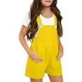 thumbnail image 2 of ZLBDYG Girls Boys Overalls Shorts Adjustable Strap Shortall Loose Casual Preppy Romper Summer Solid Pocket School 𝗨niform, 2 of 9