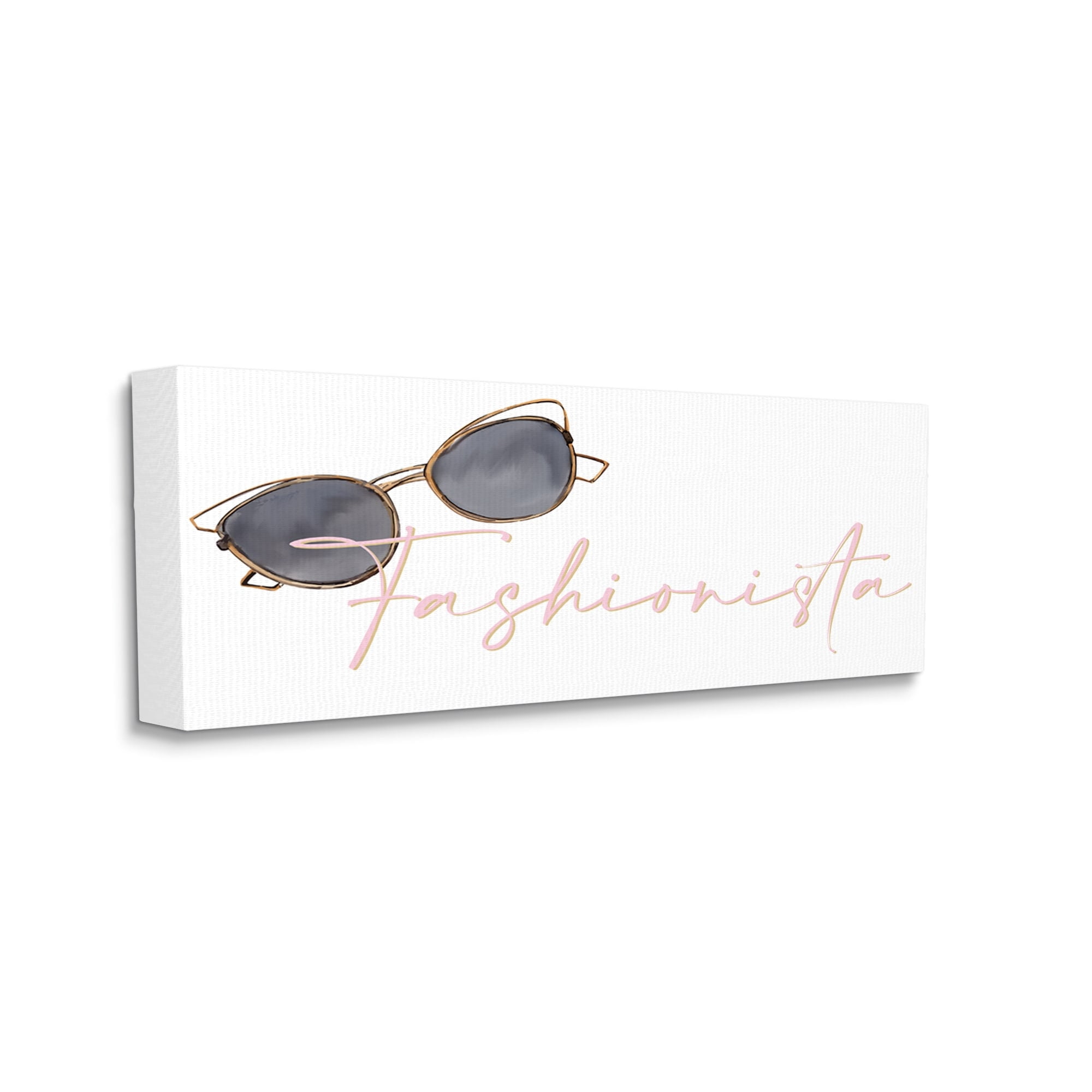 Stupell Industries Fashionista Cat-Eye Sunglasses Shades Glam Accessories,24 x 10, Design by Kim Allen