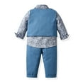thumbnail image 4 of Pimfylm Toddler Boy Outfits Baby Boy Wedding Dress Suits Formal Baby Boy Outfits Gentleman Clothes Toddler Boys Suit Shirt,Pants,Bow Tie 3PCS E,Size for 2-3 Years, 4 of 8