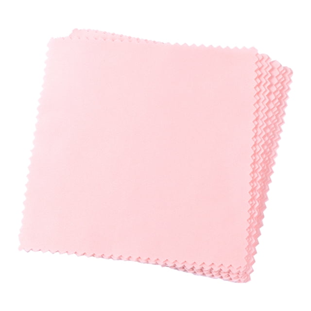 80pcs Microfiber Eyeglasses Cleaning Cloth Jewelry Polishing Cloth Camera Lens Screen Cleaning Tool (Pink)