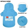 thumbnail image 2 of Dog Sweater Dog Hoodie Cold Weather Dog Coat Hooded Sweatshirt for Puppies,Cats, Small Medium Large Dogs MOM, 2 of 7