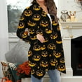 thumbnail image 5 of Kilaqueen Oversized Cardigans for Women Halloween Pumpkin Bat Print Casual Long Sleeve Open Front Knitted Sweater Cardigans Halloween Costumes, 5 of 7