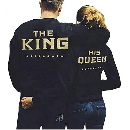The king his queen hoodies Clearance