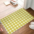thumbnail image 4 of Pofeuu Yellow Checkboard Print Flannel Doormats Rug16"x24"Rug Washable Doormats Indoor Outdoor Rugs for Layered Front Door Mats, Porch, Kitchen, Entryway, 4 of 7