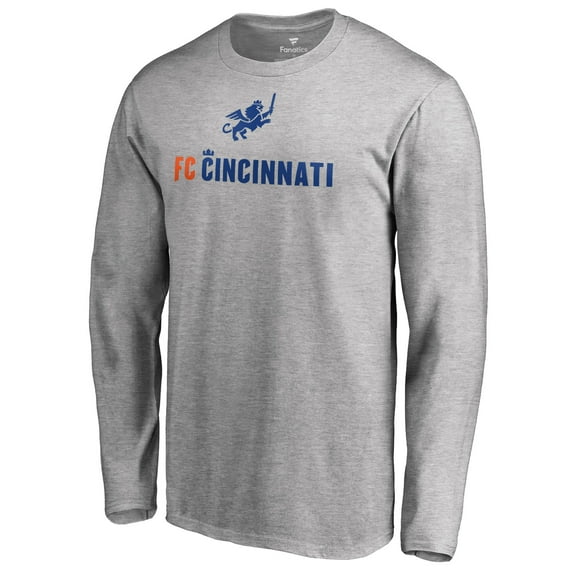 Men's Heather Gray FC Cincinnati Victory Arch Long Sleeve T-Shirt