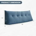 thumbnail image 6 of Lovote Triangular Headboard Pillow with Side Pockets, Chenille Fabric, Bed Rest Reading Pillow, Removable & Washable Cover, Daybed Wedge Pillow for Queen Beds, 6 of 7