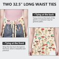 thumbnail image 6 of Red Mushroom Line Light Pattern Apron-Garden Aprons for Women with Pockets-Cotton Linen Waterproof Kitchen Cooking Gardening Aprons Adjustable for Kitchen,Cooking,BBQ and Salon 33x27 Inch, 6 of 7