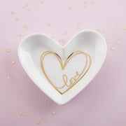 Kate Aspen Heart Shaped Trinket Dish (Set of 12), 3.25" W x 2.8" H x 0.5" D, Perfect Party Favor or Guest Gift for Birthdays, Weddings, Bridal Showers or Baby Showers