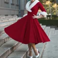 thumbnail image 2 of Vestido de Navidad para mujer, antes de Navidad de pesadilla traje Sexy, manga larga, felpa cálida con capucha, plisados vestidos para fiesta de año nuevo, 2023, 2 of 4
