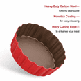 thumbnail image 5 of LIFVCNT 6 Pieces Mini Tart Pans with Removable Bottom, 3.6 Inch Nonstick Carbon Steel Tartlet Pans, Quiche & Mini Pie Pans with Tart Tamper, Red, 5 of 11