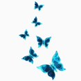 thumbnail image 5 of Pegatinas de interruptor de mariposa pequeñas luminosas azules, pegatinas de decoración para interruptor de dormitorio y sala de estar, 6 uds., 5 of 5