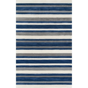 Momeni  Metro Hand Tufted Wool Contemporary Striped Area Rug 2'3" x 3'9" 2' x 3' Accent, Indoor, Handmade Rectangle