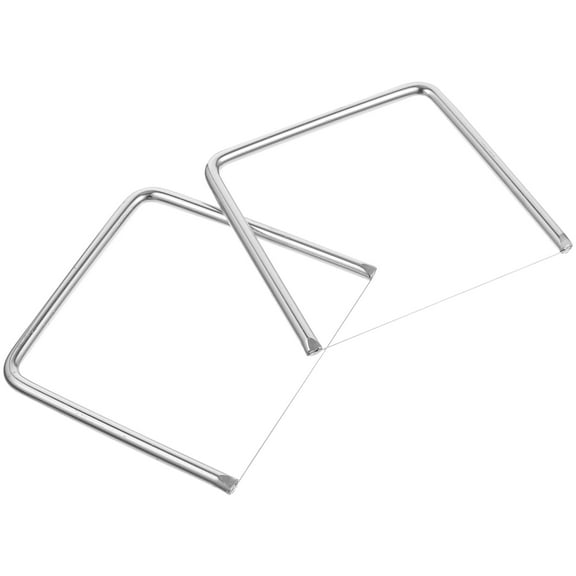 OUNONA 2pcs Stainless Steel Cheese Slicer with Wire Handheld Butter Cutter Kitchen Tools for Hard Block Cheese (Random Color)