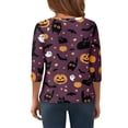 thumbnail image 4 of Abcomgle Halloween Shirts for Girls Size 7/8 Spooky Ghost Pumpkin Cat Graphic Shirts for Kids Girls Crewneck 3/4 Sleeve T-Shirts for Girls Fall Funny Holiday Tee Top Girls,9-10 Years, 4 of 5