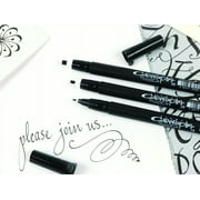 Sakura Pigma Calligrapher Non-Toxic Disposable Pen Set, Assorted Tip, Black, Set of 3