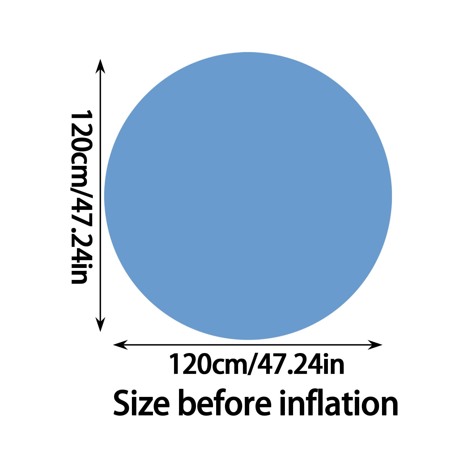 120cm Winter Pool Air Pillow for Above Ground Pools, Cold-Resistant Inflatable Pool Cover Pillow, Winterize Pool Closing Kit with 2pcs 3M Fixing Ropes for Protection(0.30mm)