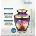 thumbnail image 7 of Honorary Memorials Cremation Urns for Human Ashes - Handmade Cremation Urn - Adult Burial Urn - Satin Bag for Urn and for Ashes Included (Tree of Life), 7 of 7