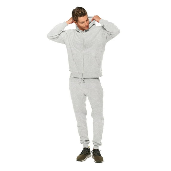 2pc Matching Super Soft Athleisure Zip Up Hooded Sweatsuit for Men or Women