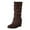 Brown, variant on Boots for Women,Ladies Fashion Retro Mid-Calf Boots with Internal Elevated Heel Design for Everyday Comfort and Style,Knee High Boots Women,Black7.5
