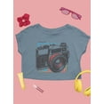 thumbnail image 2 of Vintage Camera Graphic Tee Crop Tee Women's, 2 of 4
