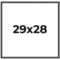 29x28 Rustic Brown Real Wood Picture Frame Width 0.75 inches | Interior Frame Depth 0.5 inches |