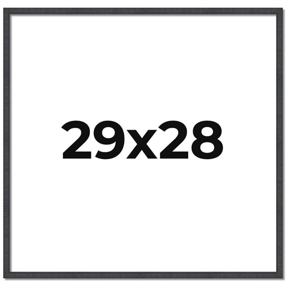 29x28 Rustic Brown Real Wood Picture Frame Width 0.75 inches | Interior Frame Depth 0.5 inches |