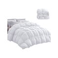 thumbnail image 2 of All-Season 75% Down Comforter King Size, Pinch Pleat Duvet Insert with 8 Corner Tabs, Medium Warm Bed Comforter, Soft and Durable Down Proof Cotton Bl, 2 of 5