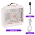 thumbnail image 3 of Exterminador de mosquitos portátil para interiores para el hogar Exterminador de insectos eléctrico de 3000 V Batería recargable incorporada de 1800 mAh Trampa para moscas antimosquitos USB con mango, 3 of 8